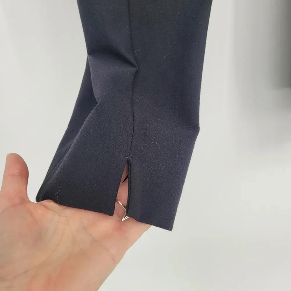 Vince black Stitch-Front Seam Leggings pants slit back ankle zip side small P - Picture 6 of 10